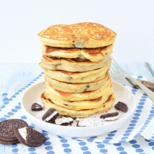 Pancakes met Oreo koekjes