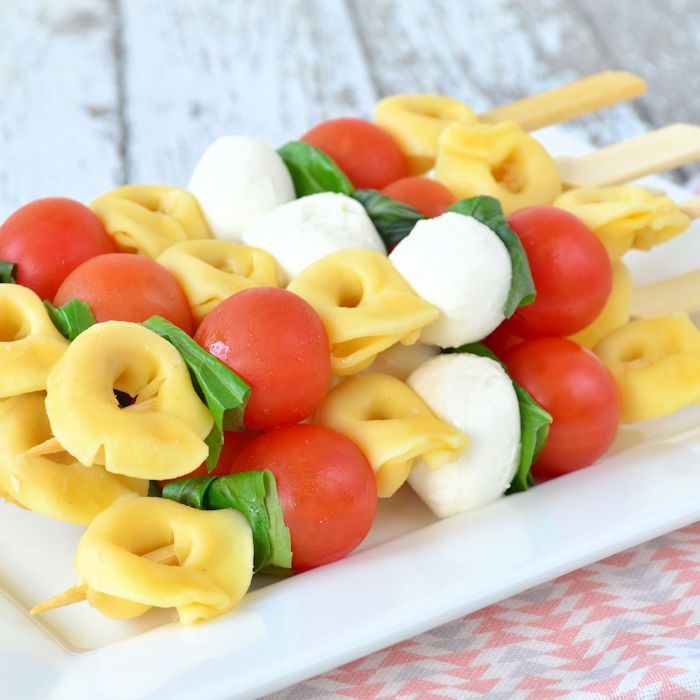 Pasta salade spiesjes