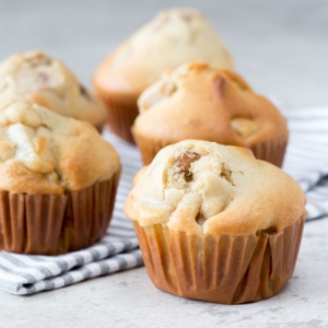 Peer walnoot banaan muffins uitgelicht