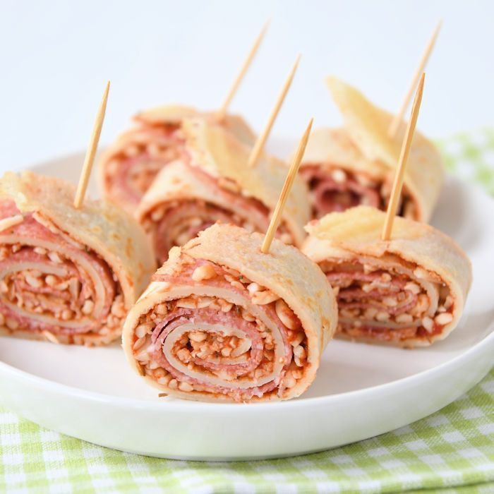 Pizza pannenkoeken hapjes