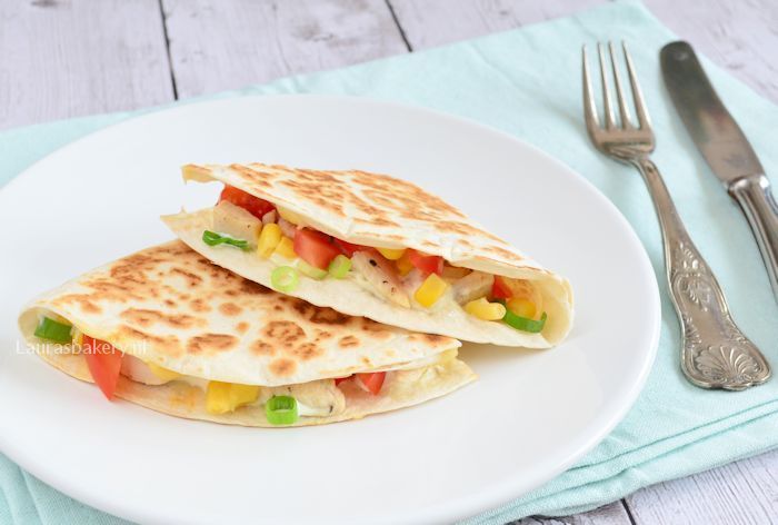 quesadilla's met kip en maïs 2a