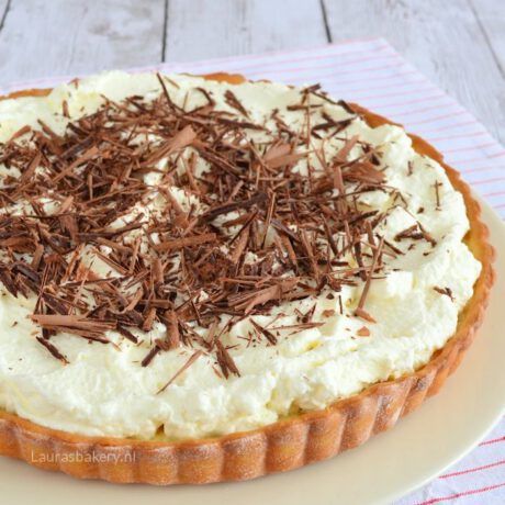 rijstevlaai met chocoladeschaafsel