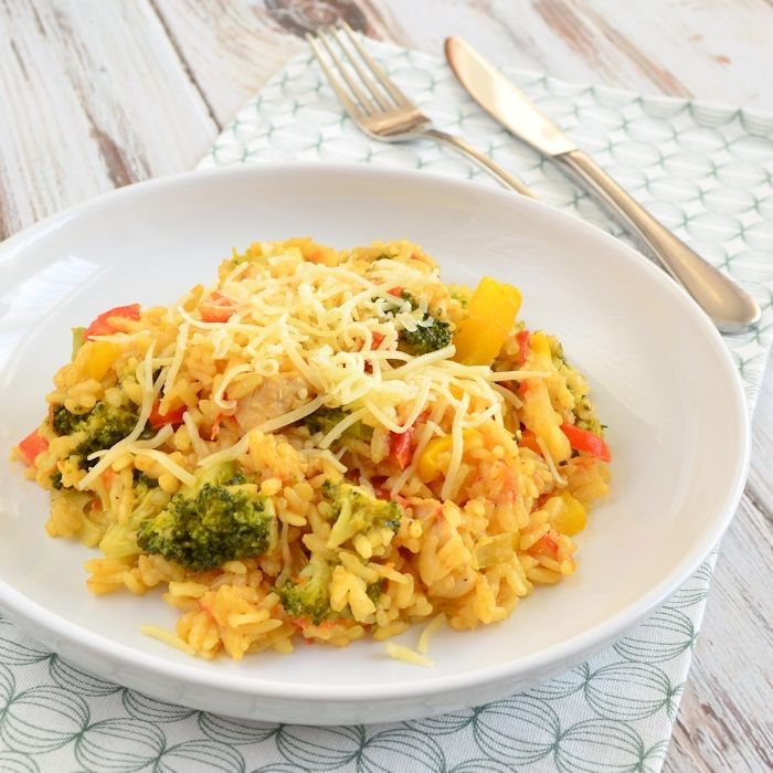 Risotto met broccoli en kip