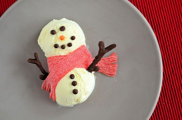 IJsbollen Sneeuwpop Dessert