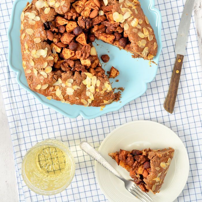 Speculaas galette met appel, peer en noten