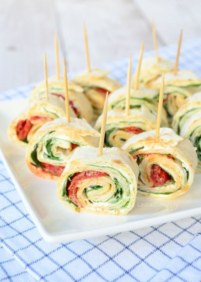 Spinazie-roomkaas wraps