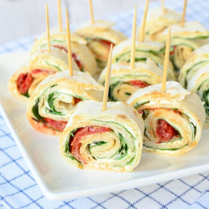 Spinazie-roomkaas wraps
