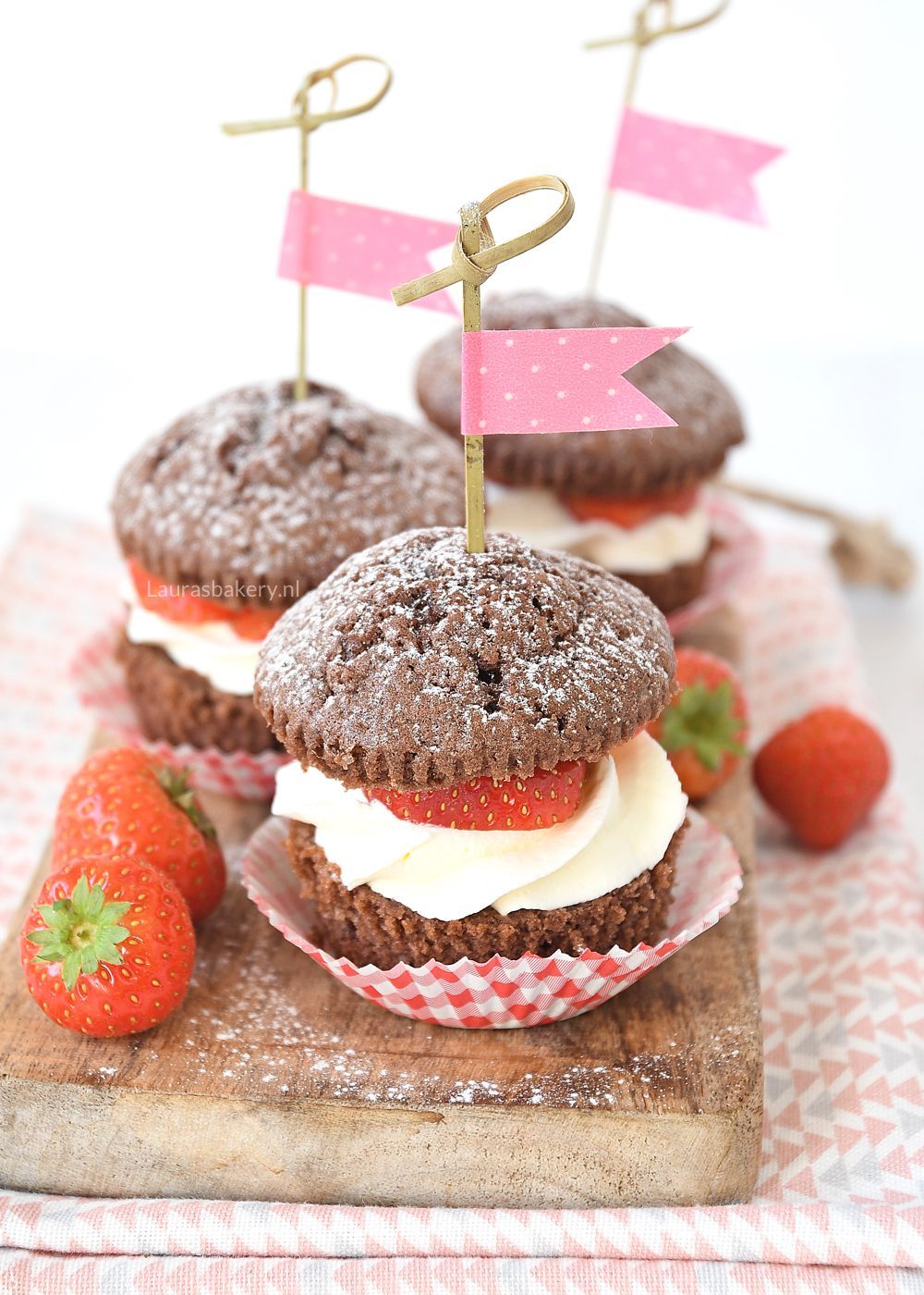 Valentijn cupcake sandwiches