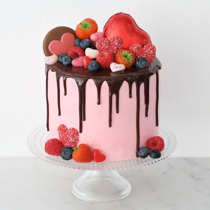 Valentijn drip cake