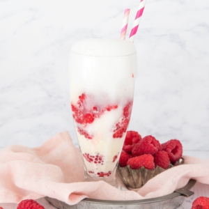 Recept vanille-frambozen float
