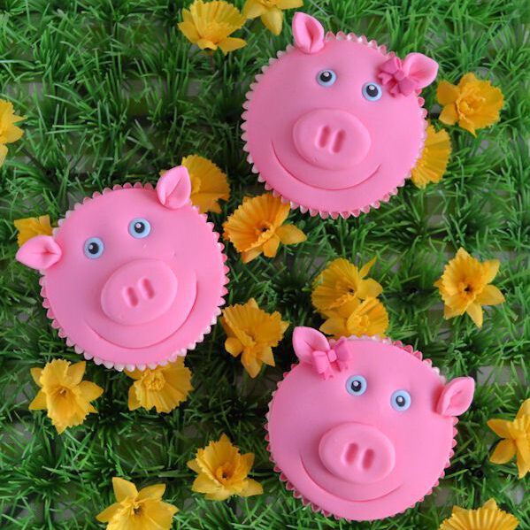 Op de boerderij: Varken cupcakes