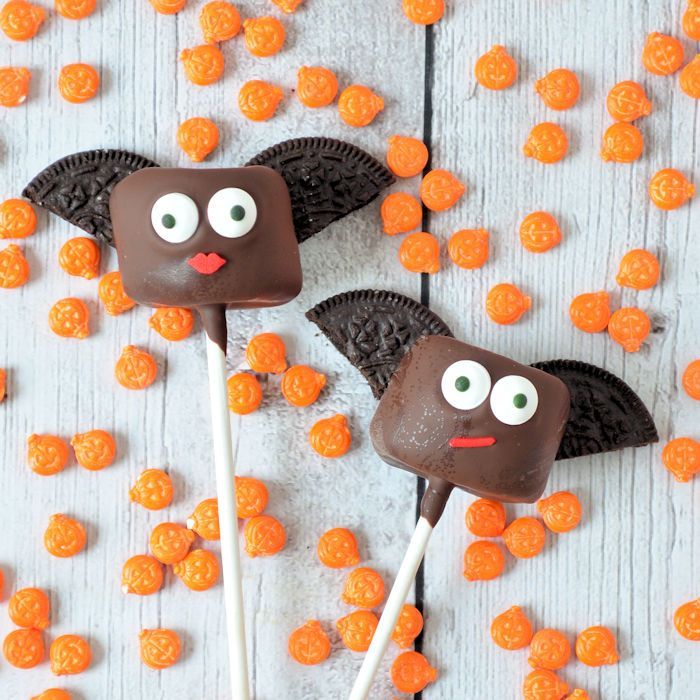 Vleermuizen marshmallow pops