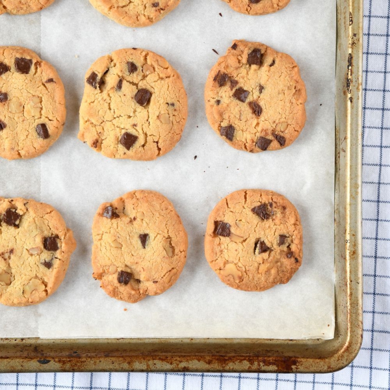 Walnoten-chocolate chip koekjes