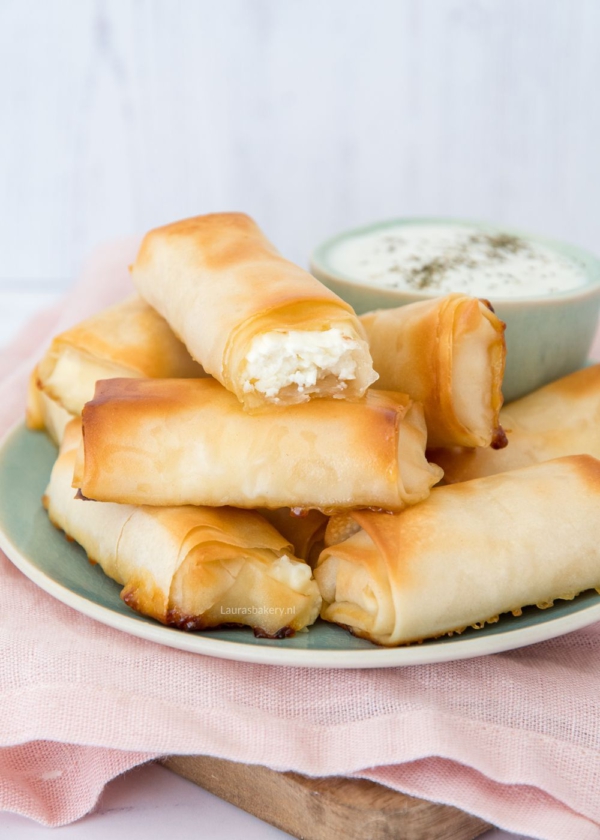 Feta-honing filodeeg rolletjes-2a