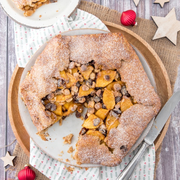 Appel-cranberry gingerbread galette