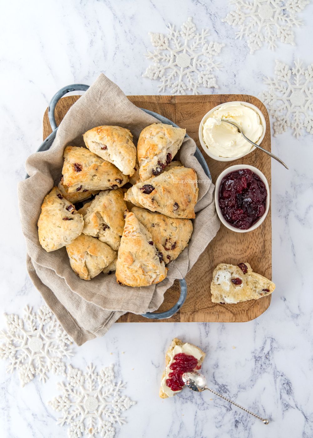 Cranberry-geitenkaas scones