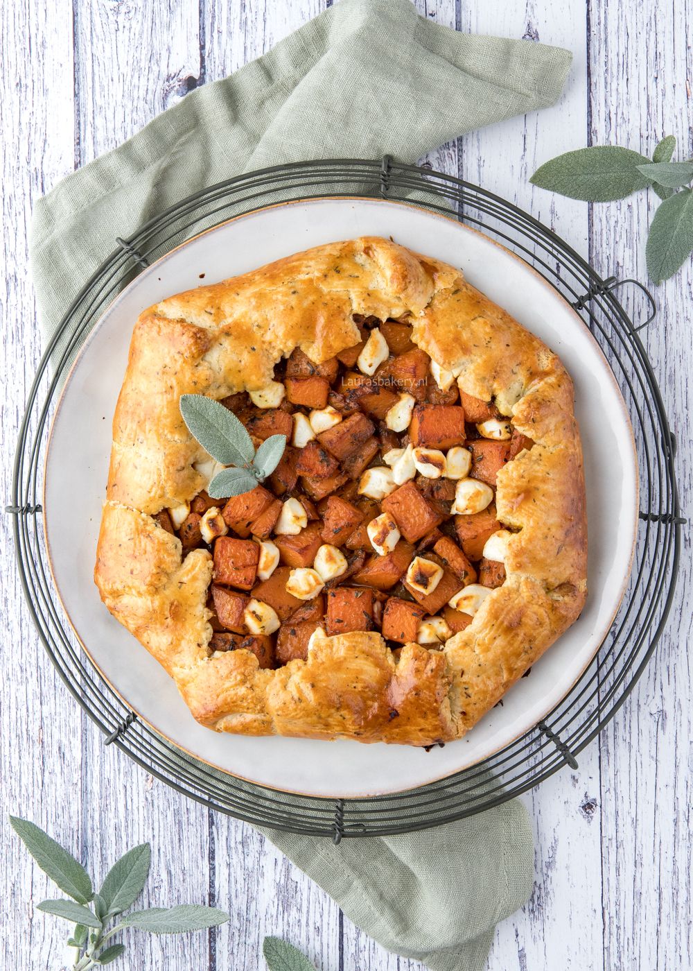 Hartige galette met pompoen en geitenkaas