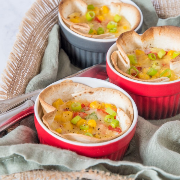 Tortilla cups met ei