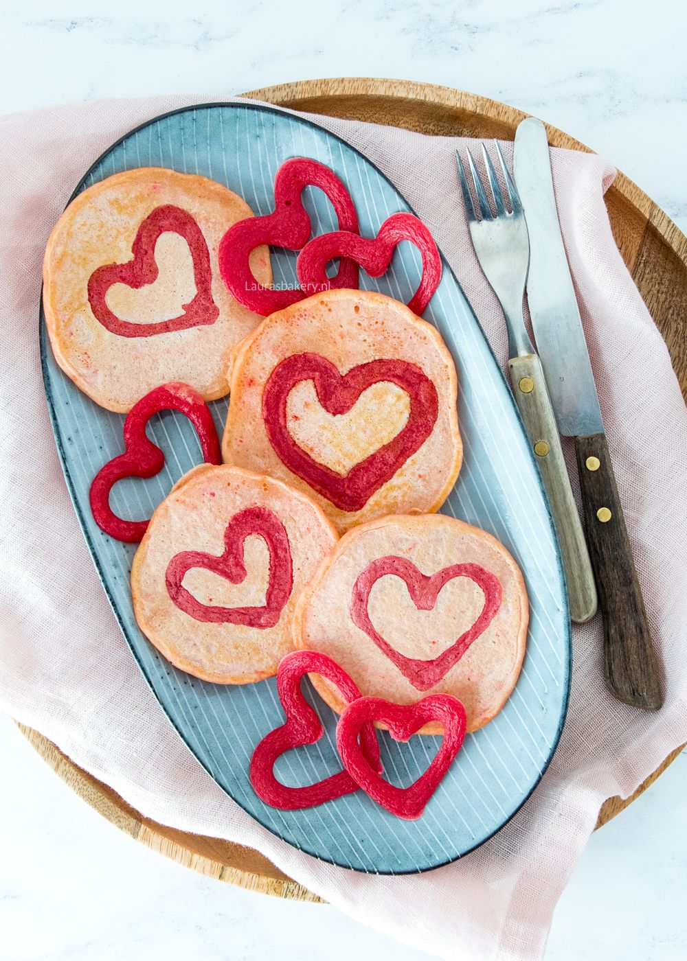 Valentijn pancakes met harten