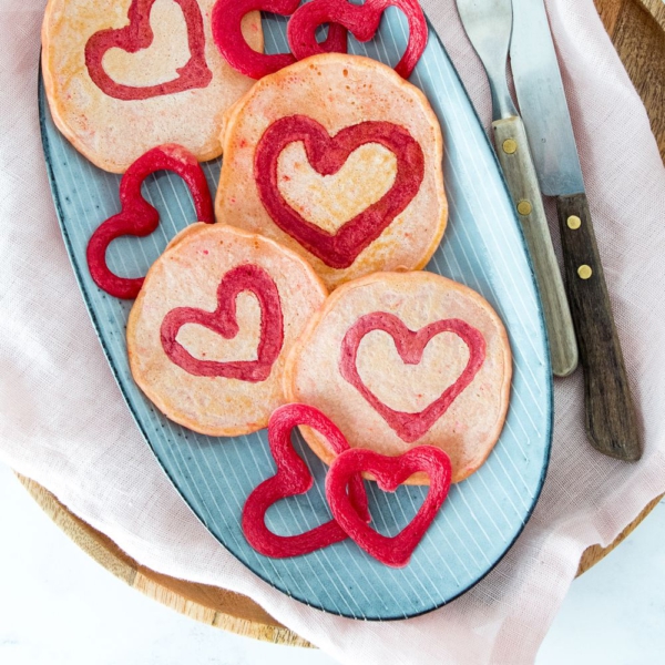 Valentijn pancakes met harten