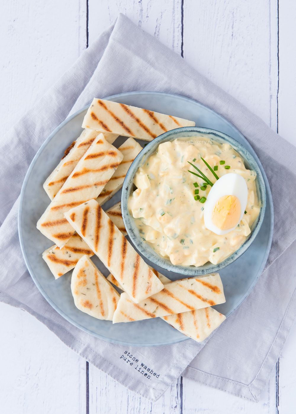 Zelfgemaakte eiersalade