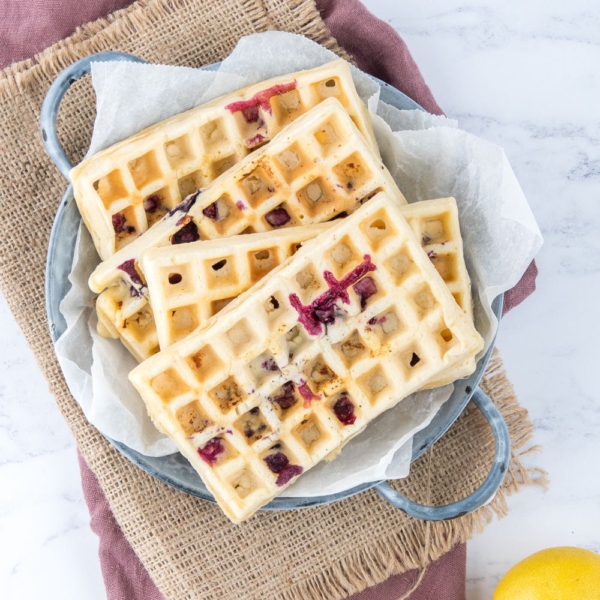 Blueberry-lemon wafels