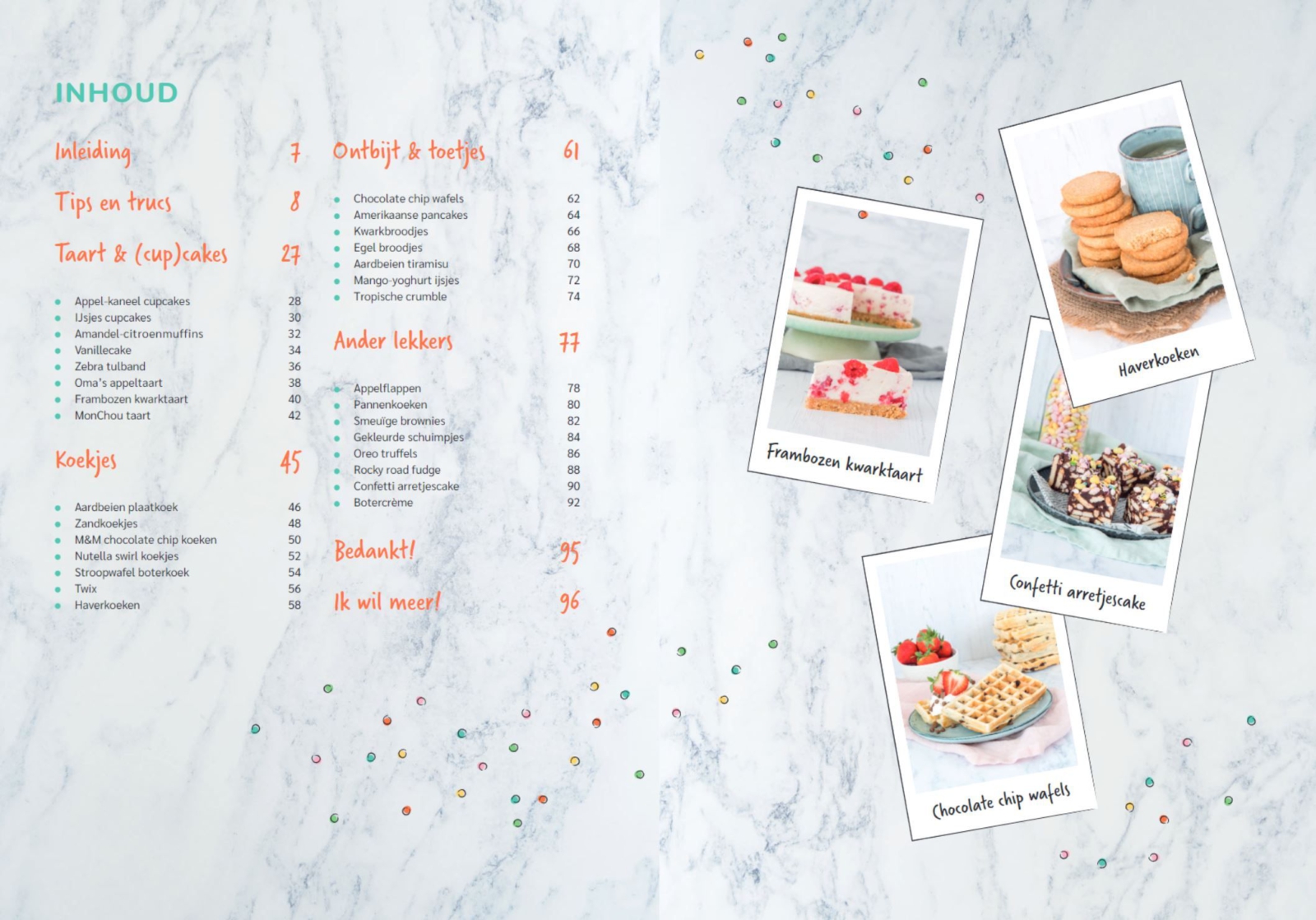 Inhoudsopgave Kinderbakboek
