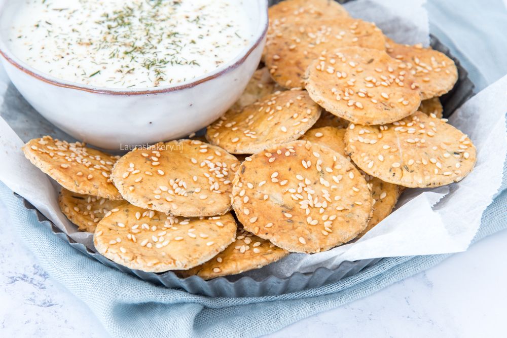 Griekse sesamcrackers-2a