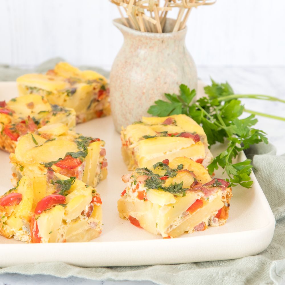 Aardappel tortilla uit de oven