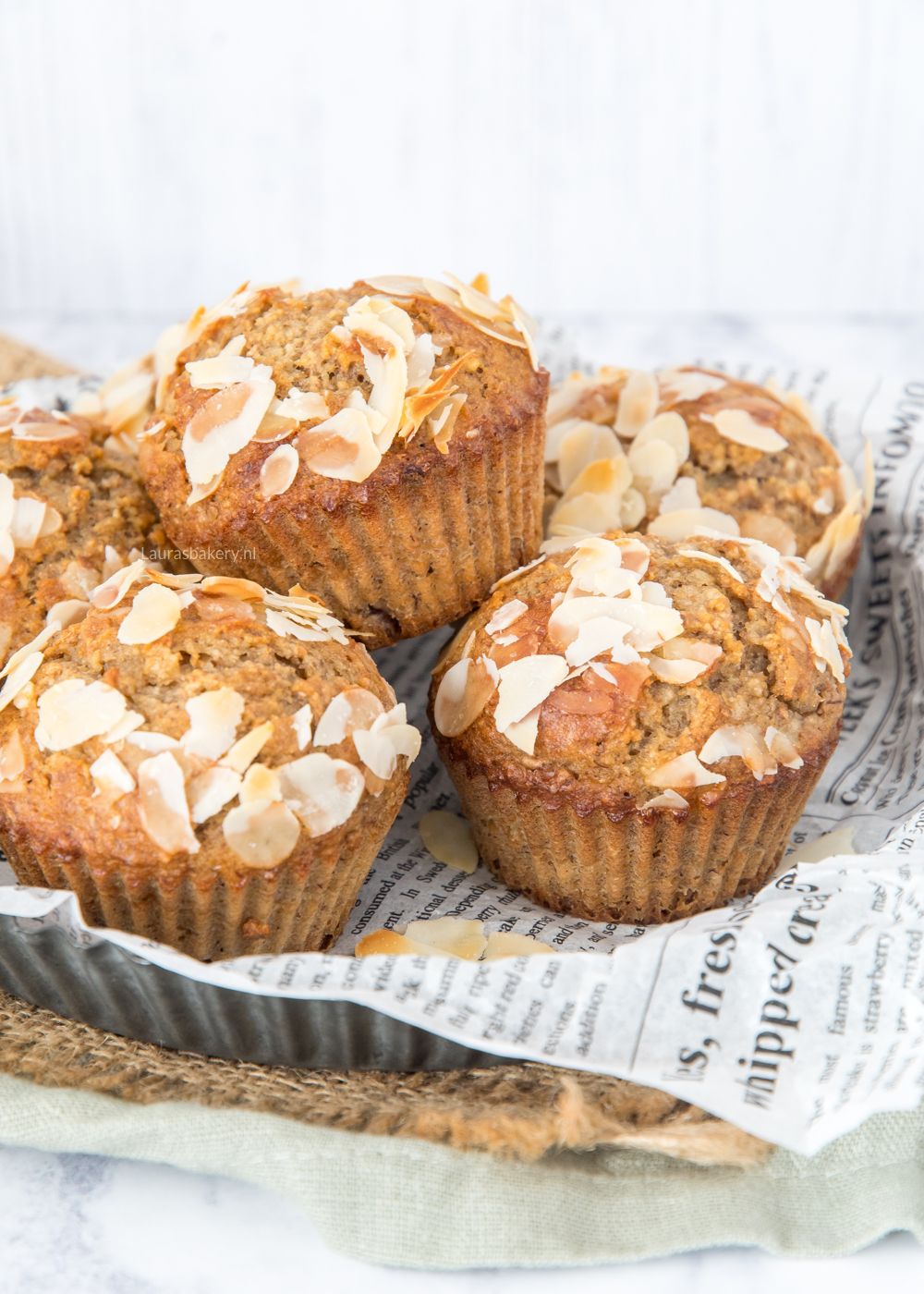 Volkoren bananenbrood muffins - Laura&amp;#39;s Bakery