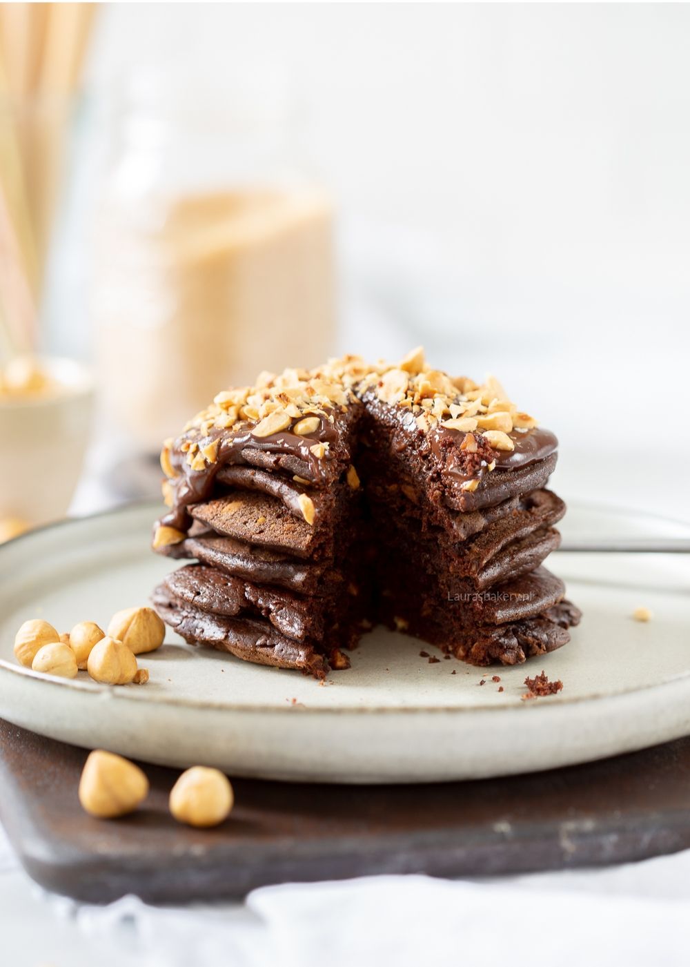 Chocolade-hazelnoot pancakes