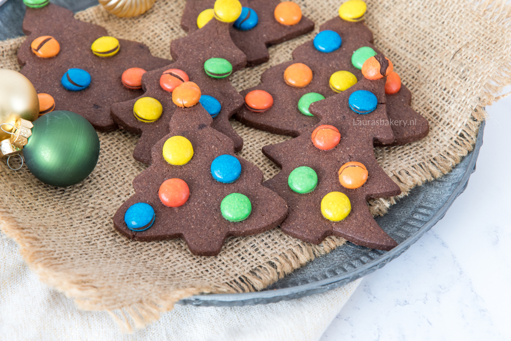 Kerstboom M&M koekjes-2a