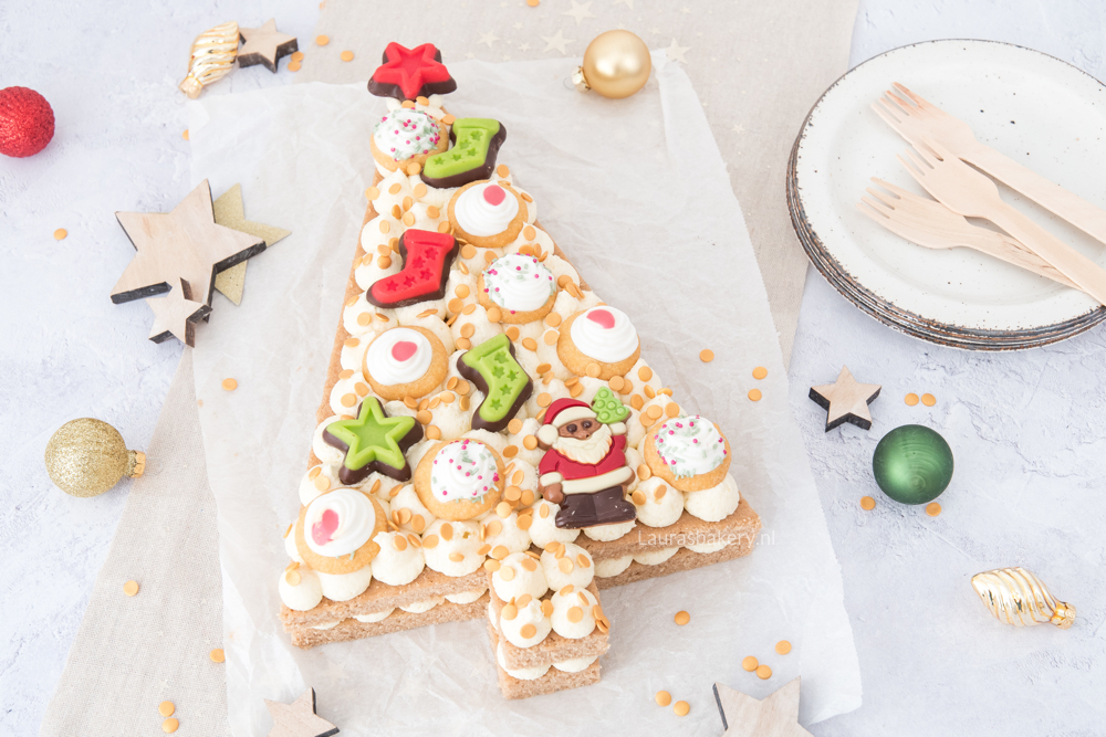 Koningin opgraven Product Kerstboom laagjestaart - Laura's Bakery