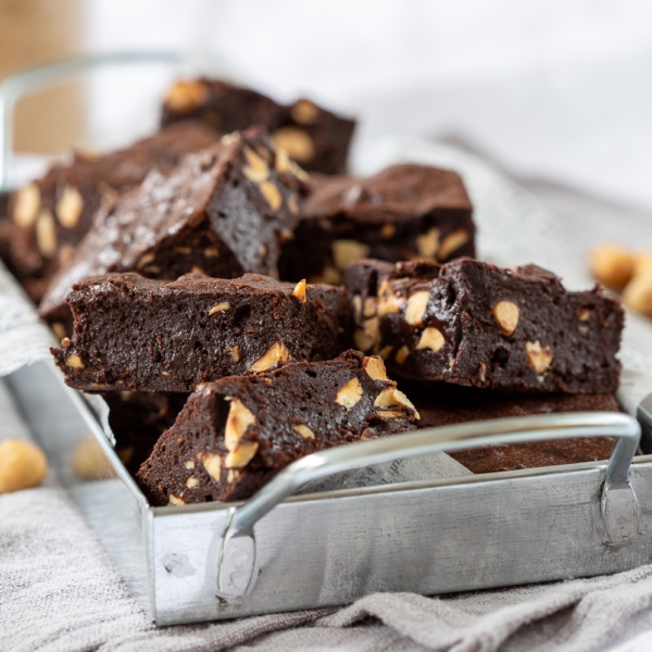 Brownies zonder chocolade (met cacao)