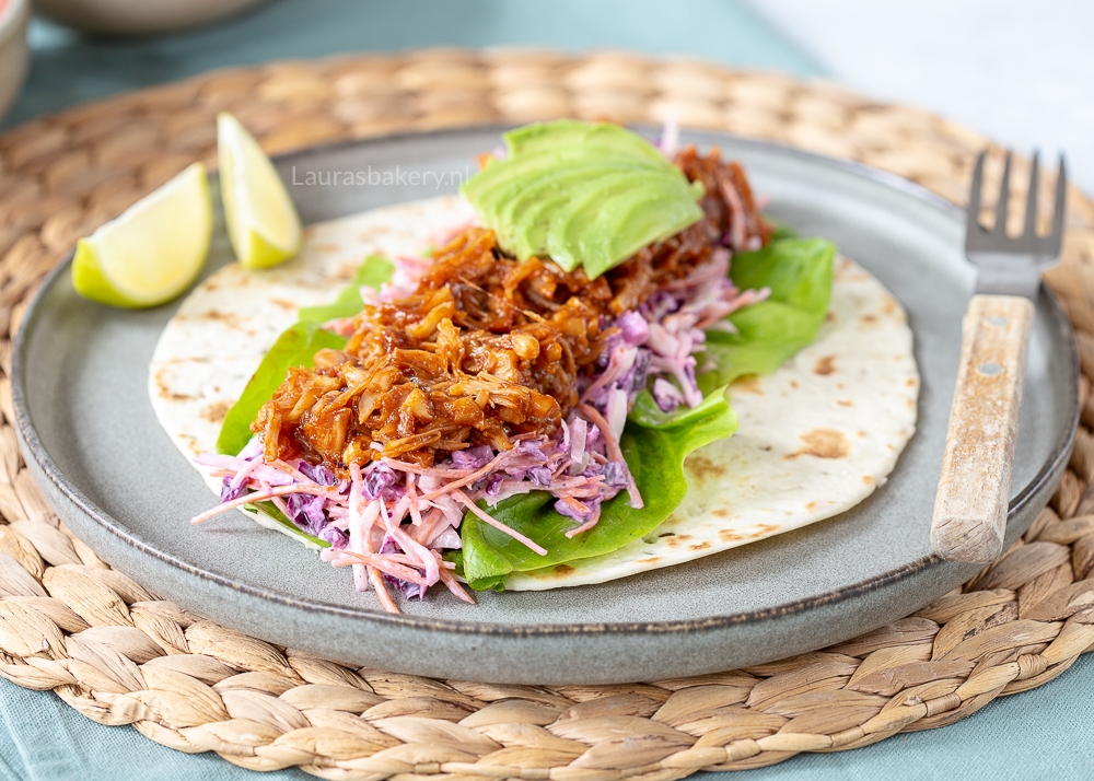 Pulled jackfruit wraps