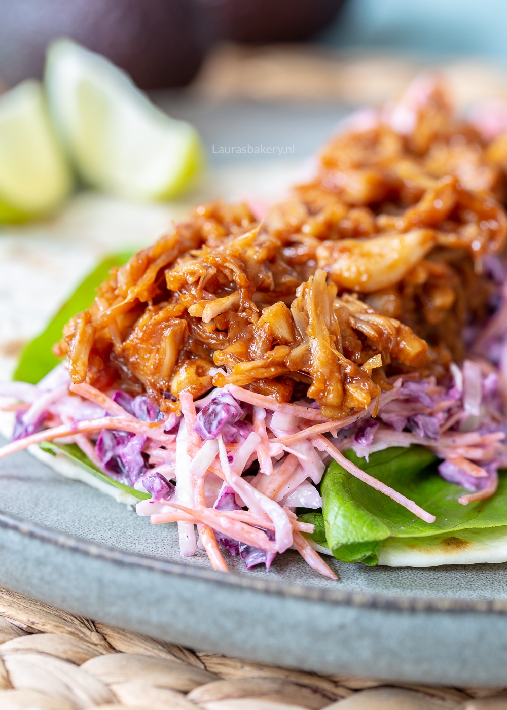 Pulled jackfruit wraps