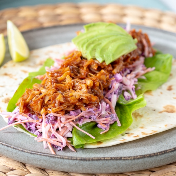 Pulled jackfruit wraps