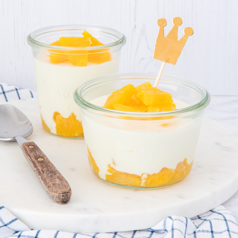 Sinaasappel panna cotta uitgelicht