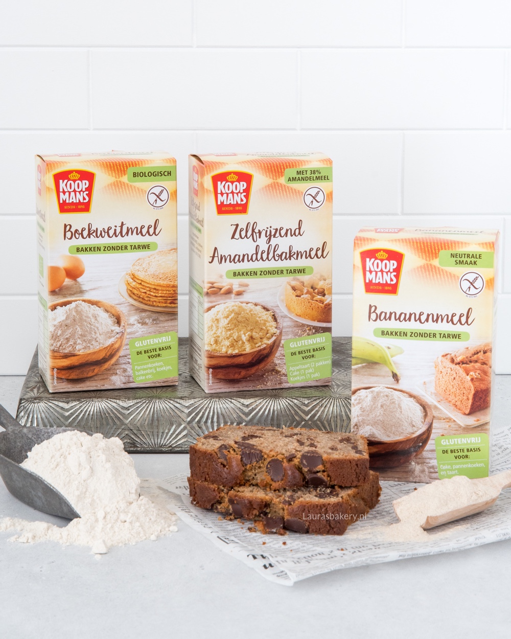 Glutenvrije chocolate chip cake met bananenmeel-6a