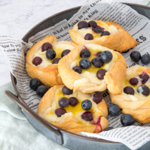 BLUEBERRY-LEMON ROOMKAASBROODJES bakken