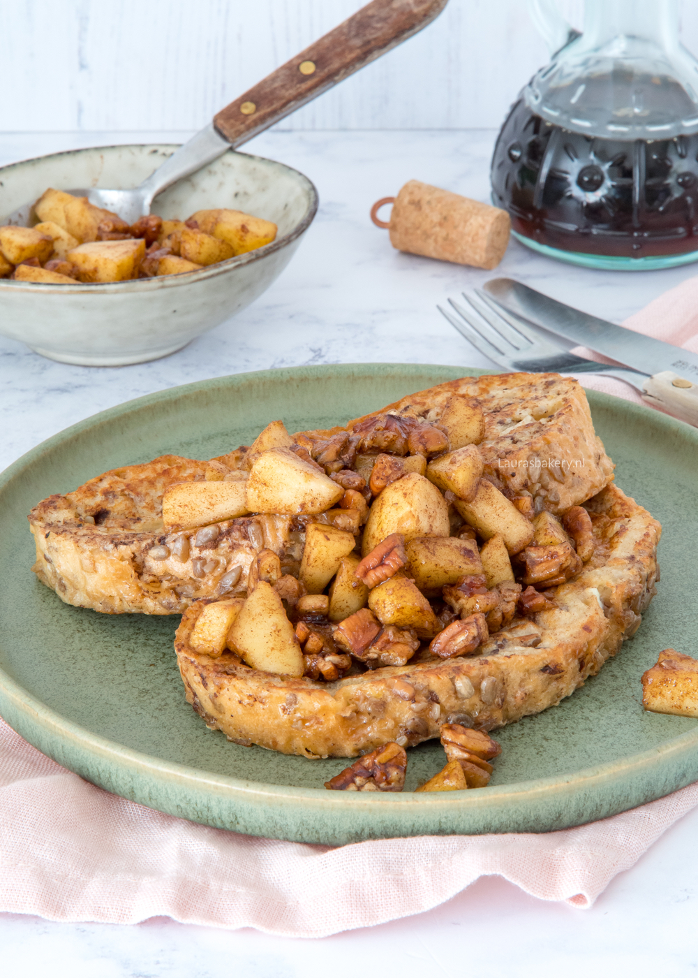 Appel-pecan wentelteefjes