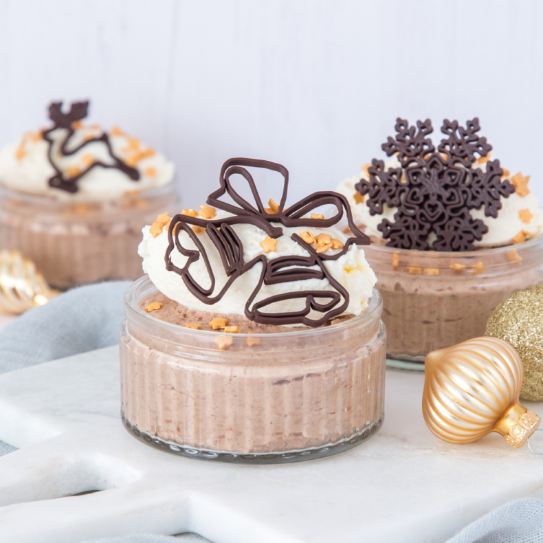 Snelle kerst chocolademousse