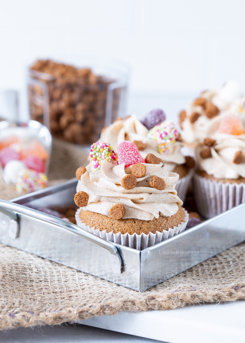 Sinterklaas speculaas cupcakes - bakken voor sinterklaas
