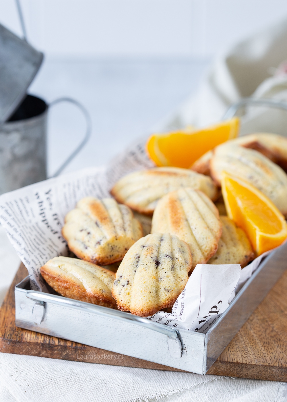 Luxe sinaasappel madeleines met pure chocolade