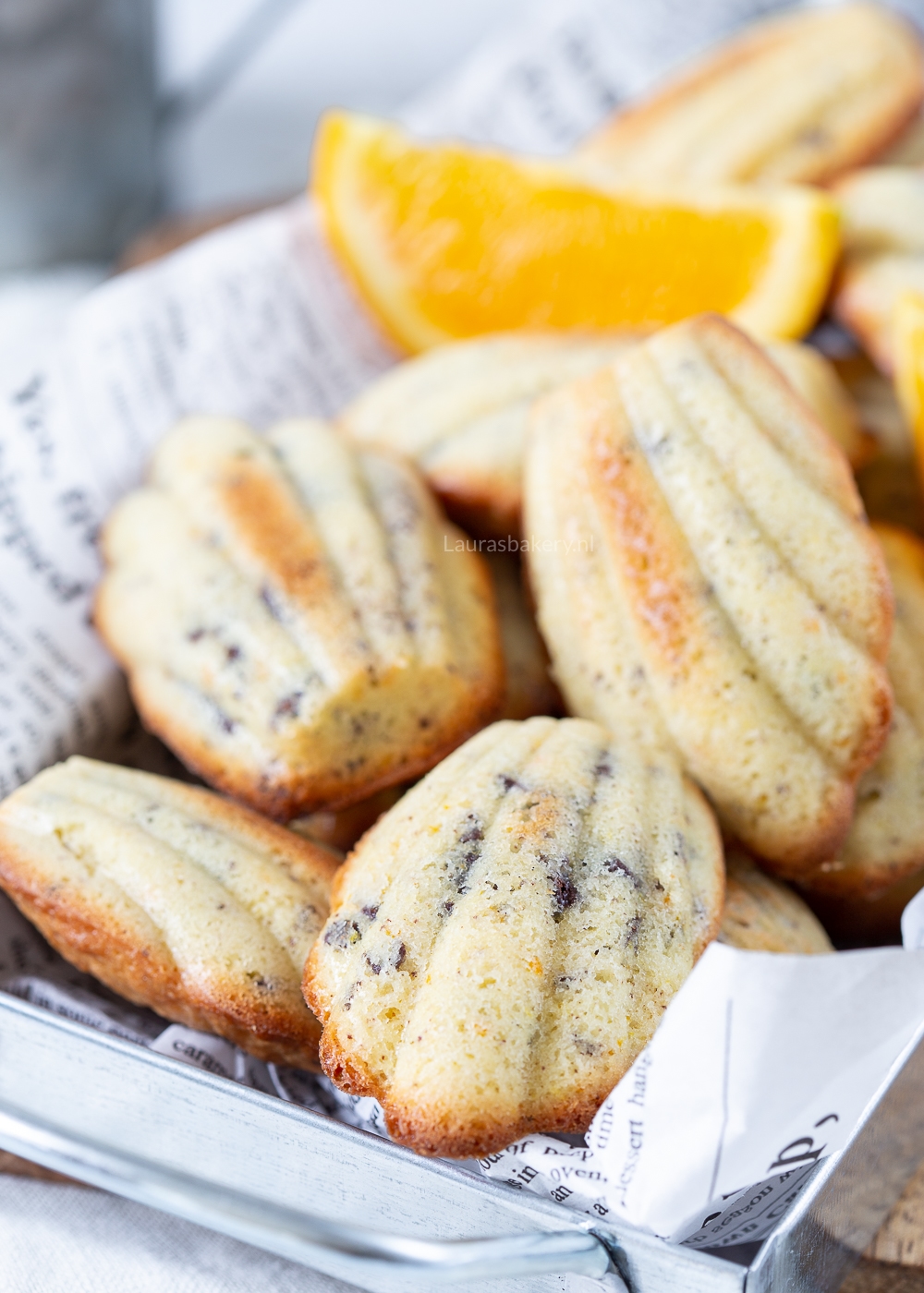 Luxe sinaasappel madeleines met pure chocolade