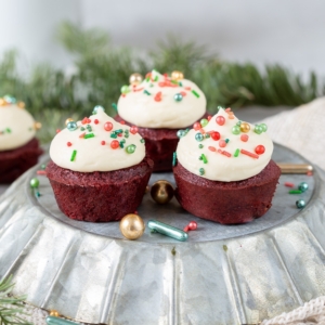 Red velvet brownie bites met witte chocolade