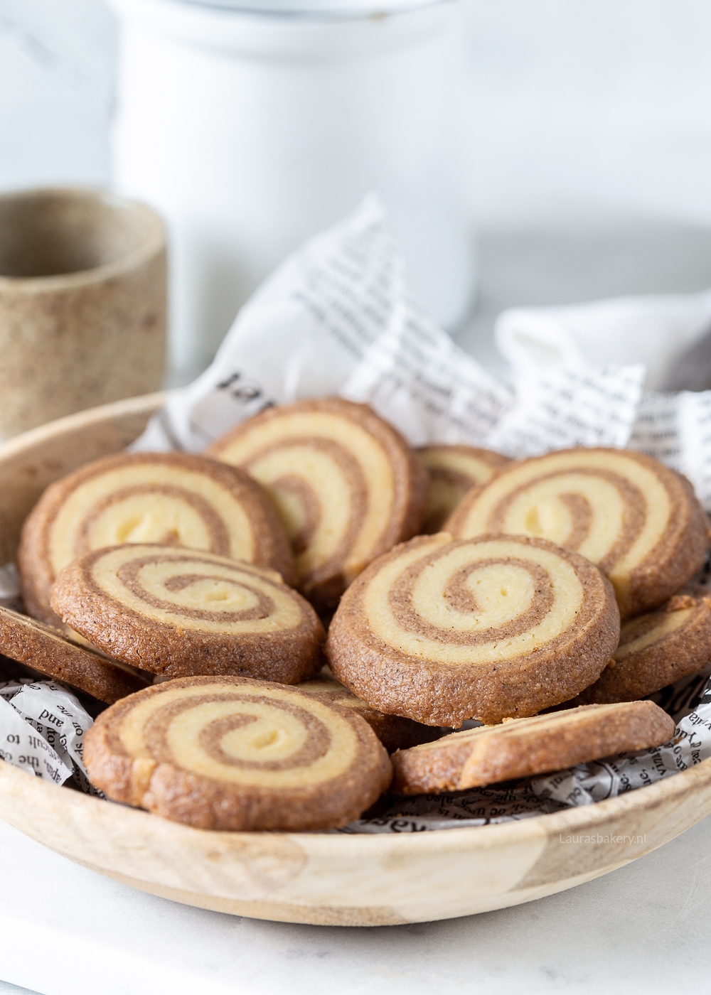 Speculaas shortbread swirl koekjes recept