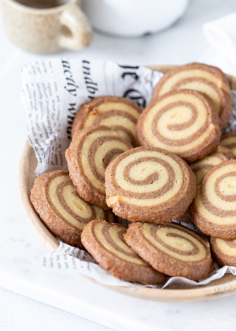 Speculaas shortbread swirl koekjes recept