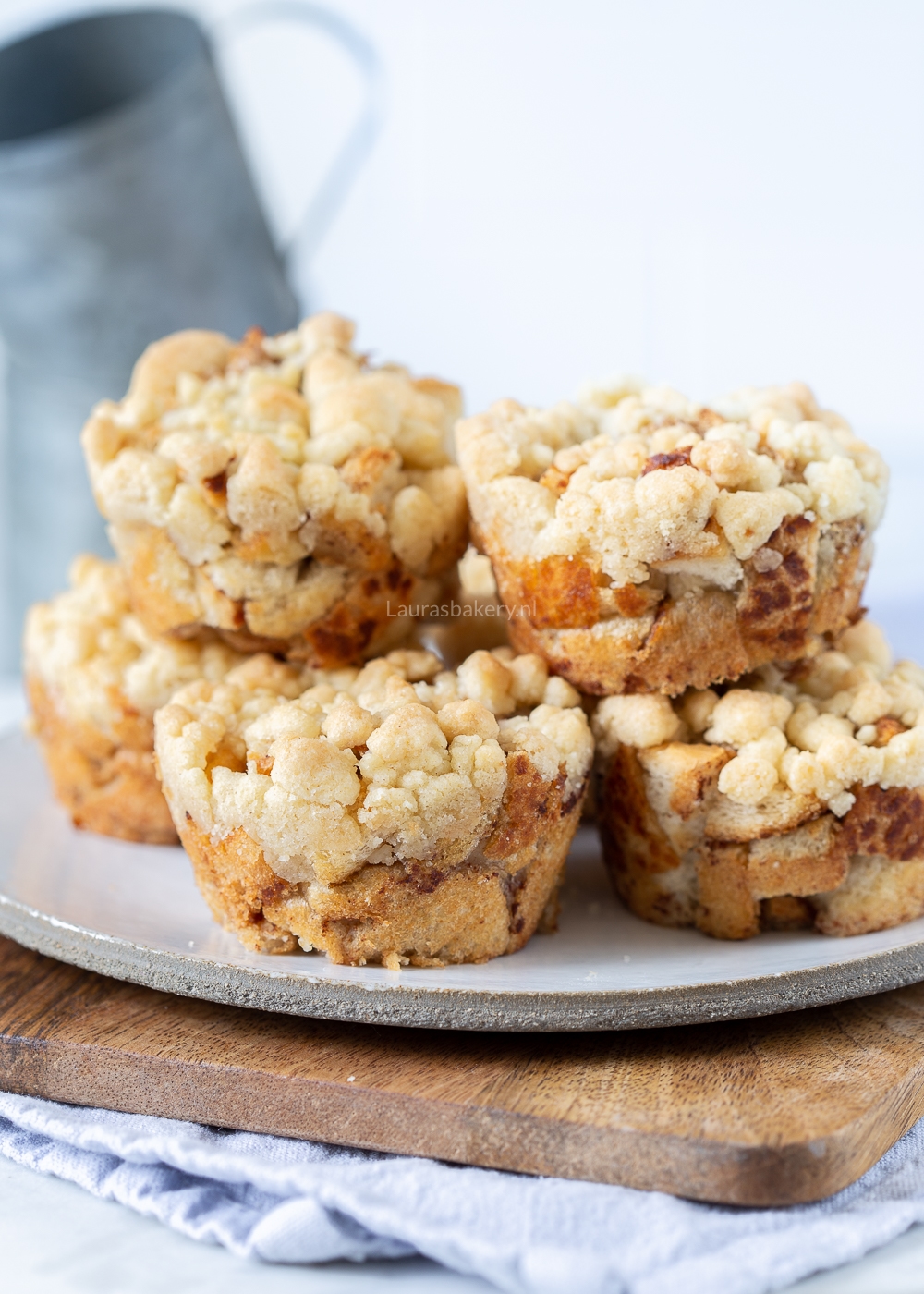 Wentelteefjes muffins met crumble