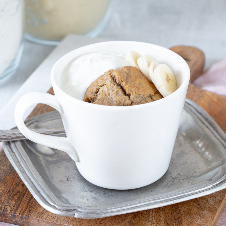 Gezonde bananenbrood mug cake